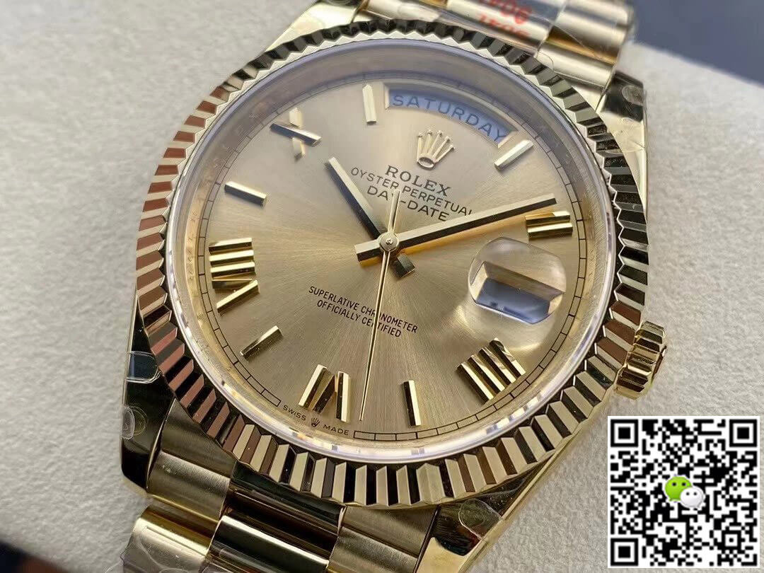 Replica R01ex Day Date M228238-0006 1:1 Best Edition GM Factory Gold Dial