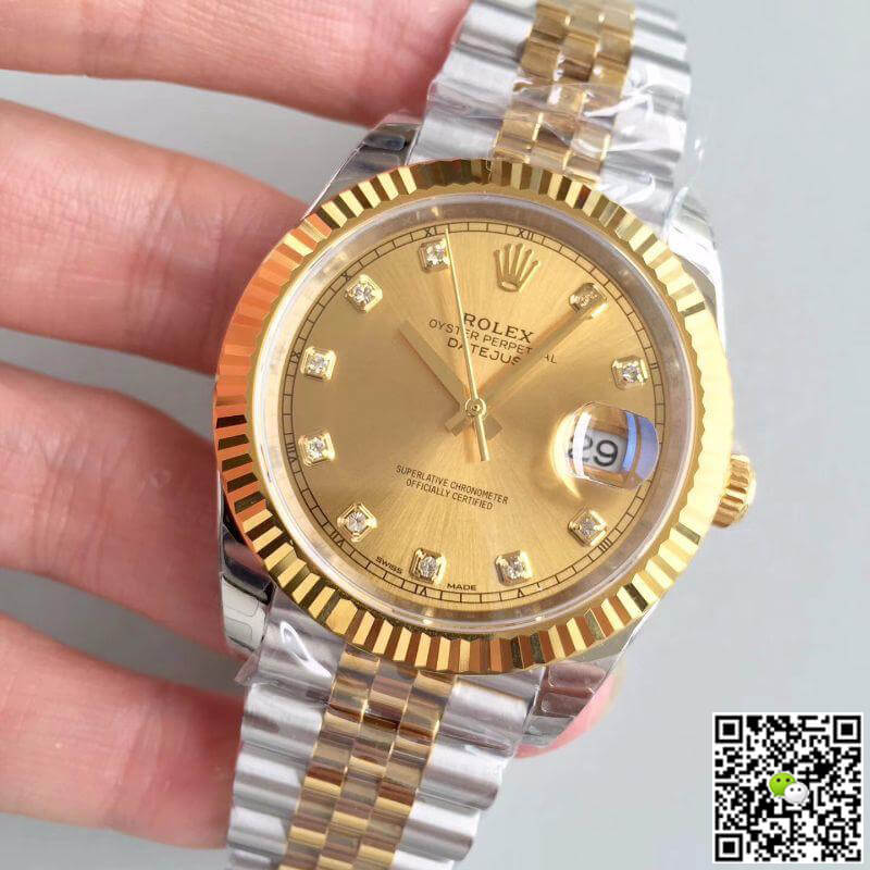 R01ex Dupe Datejust II 41mm 116333 1:1 Best Edition Swiss ETA2836 Champagne Dial