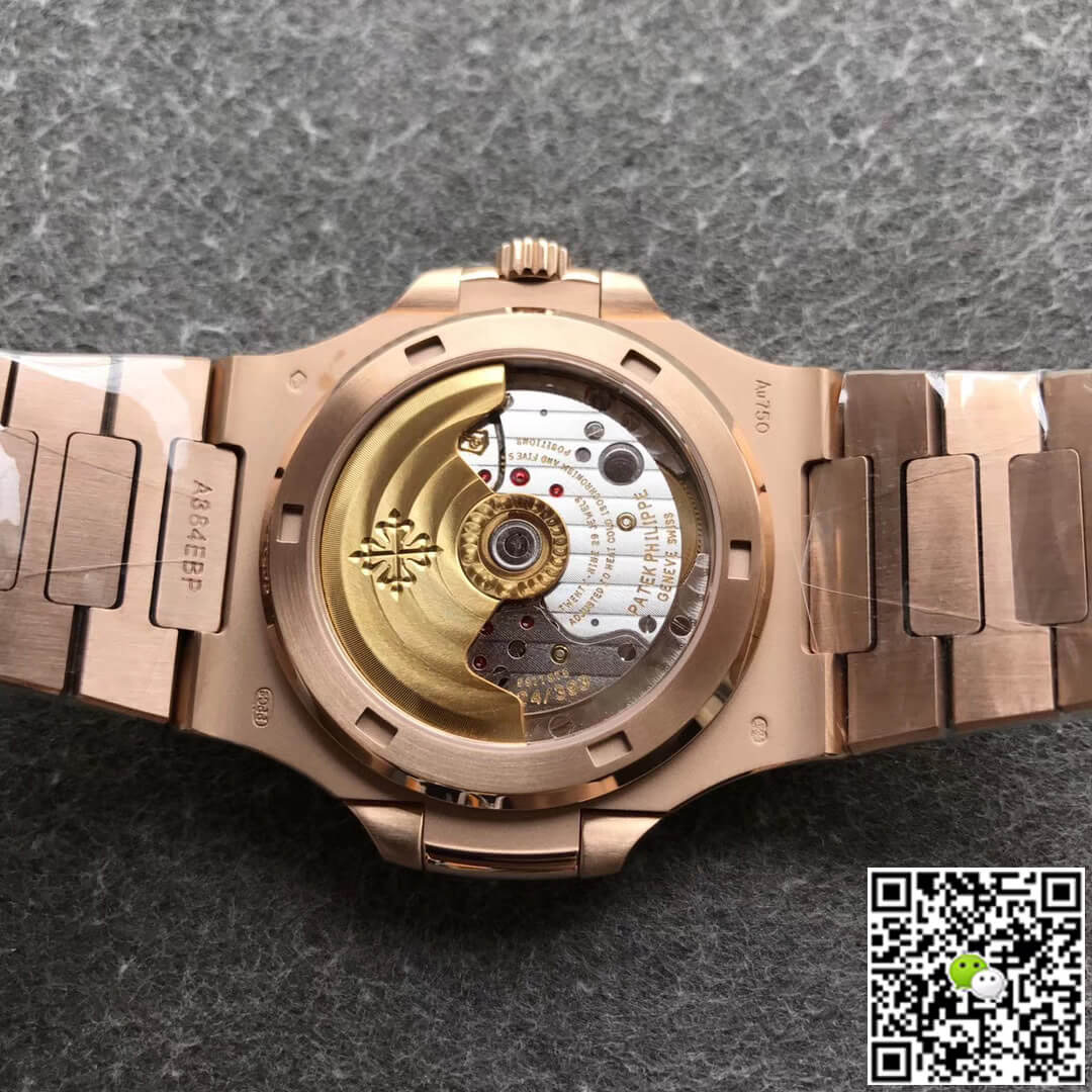 Replica Pat*k Phi1i*pe Nautilus 5711/1R-001 1:1 Best Edition PPF Factory V4 Rose Gold White Dial Swiss ETA324