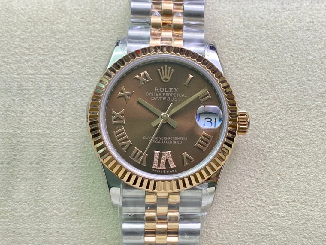 Replica R01ex Datejust M278271-0004 31MM 1:1 Best Edition EW Factory Brown Dial