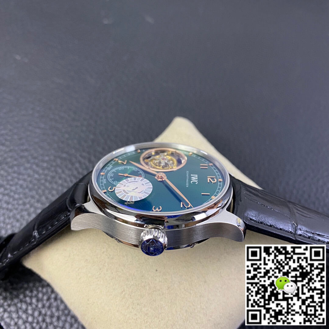 Replica IWC Portuguese Tourbillon 1:1 Best Edition ZF Factory Green Dial