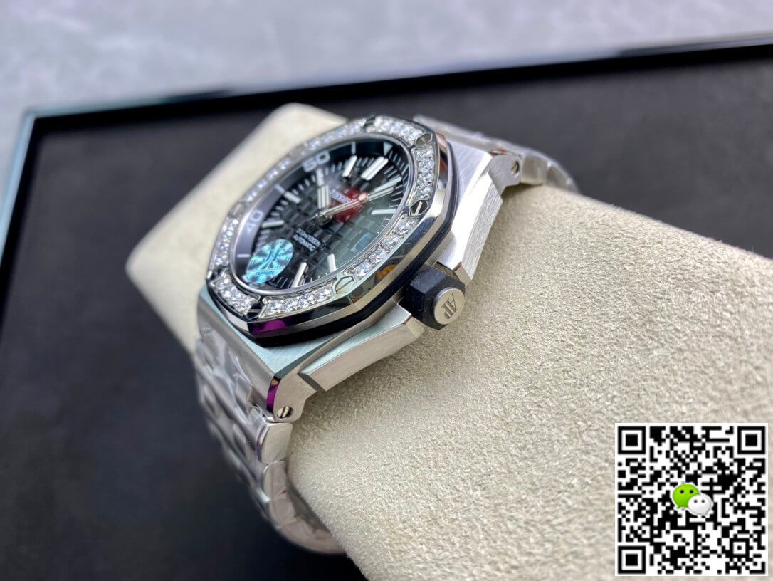 Replica Audemars P1g*et Royal Oak Offshore 15703 1:1 Best Edition JF Factory D1am0nd-set Bezel