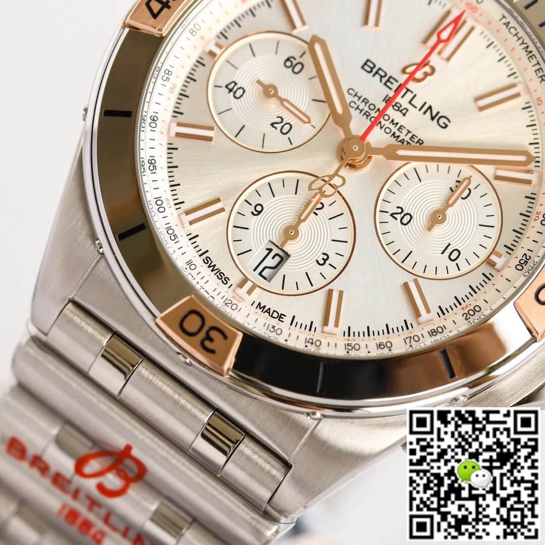 Replica Breitling Chronomat IB0134101G1A1 1:1 Best Edition GF Factory White Dial