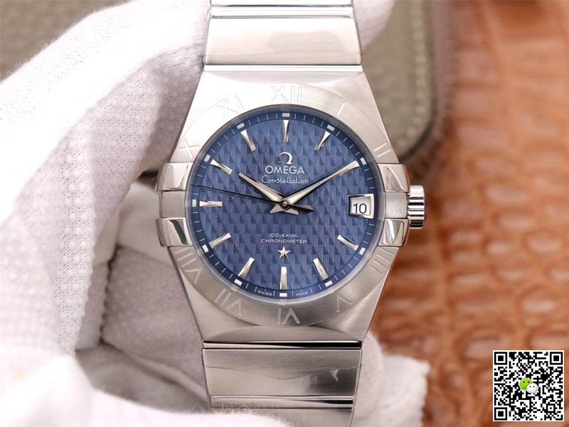 Replica 0me*ga Constellation 123.10.38.21.03.001 1:1 Best Edition VS Factory Blue Dial Swiss ETA8500