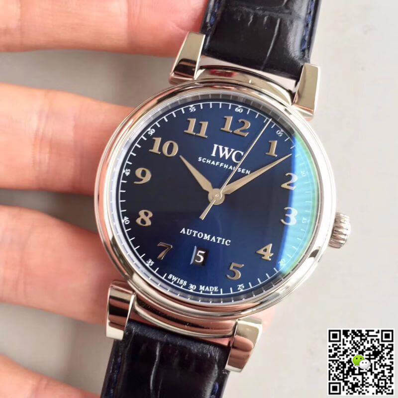 Replica IWC Da Vinci IW356605 MKS Factory 1:1 Best Edition Swiss ETA2892 Blue Dial With Silver Markers