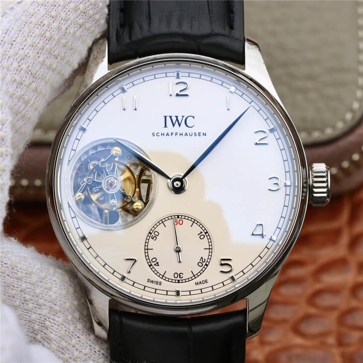 Replica IWC Portuguese Tourbillon 1:1 Best Edition ZF Factory White Dial