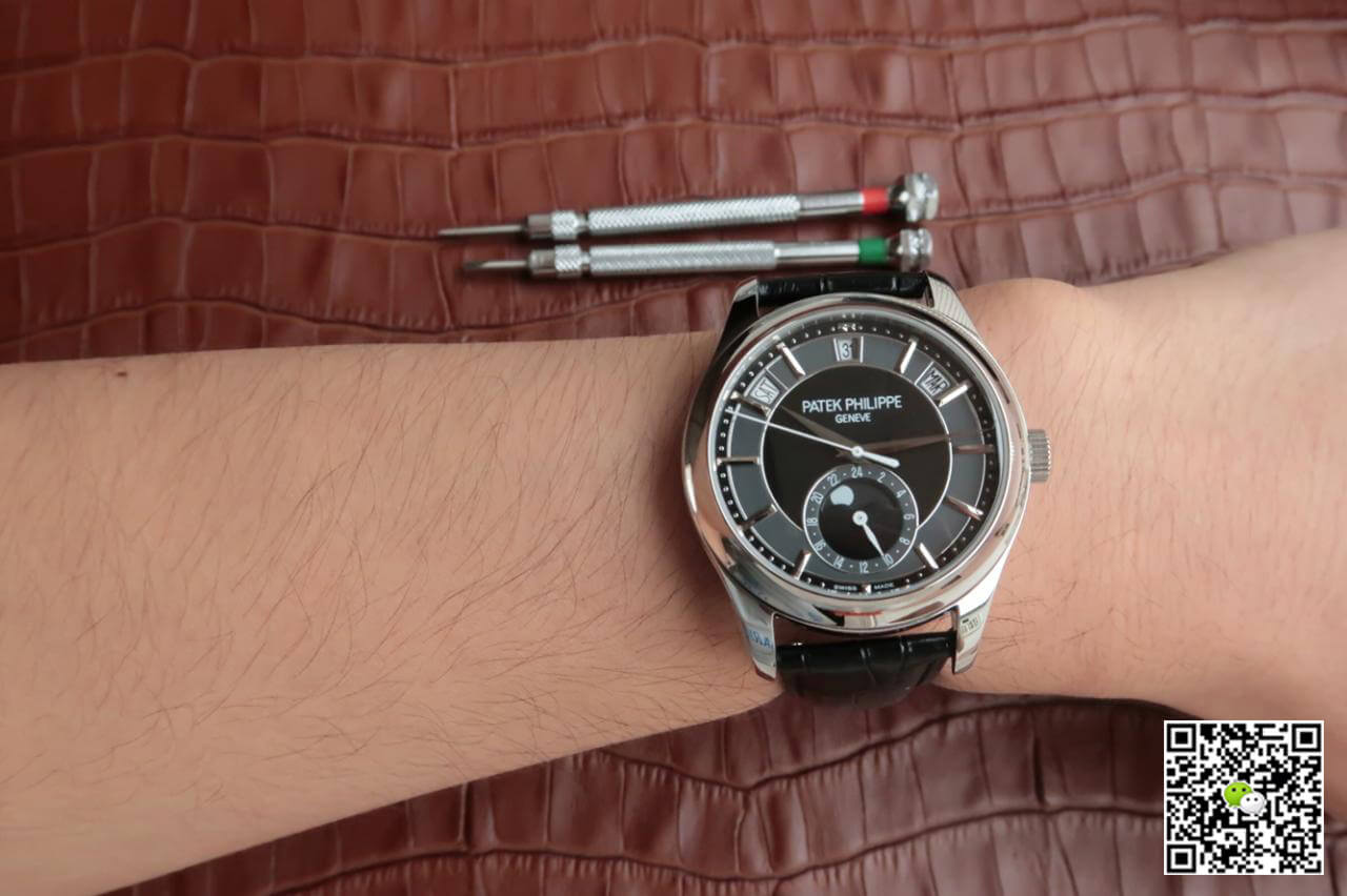 Replica Pat*k Phi1i*pe Grand Complications 5205R-001 1:1 Best Edition KM Factory Cowhide Strap