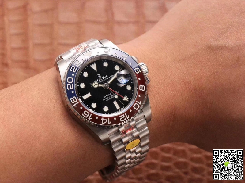 Replica R01ex GMT Master II 126710BLRO-0001 1:1 Best Edition Noob Factory Black Dial Swiss ETA3285