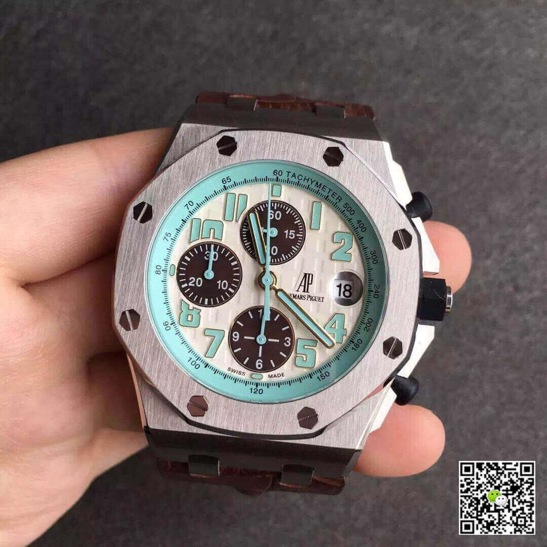 Replica Audemars P1g*et Royal Oak Offshore 26187ST.OO.D801CR.01 1:1 Best Edition JF Factory White Dial
