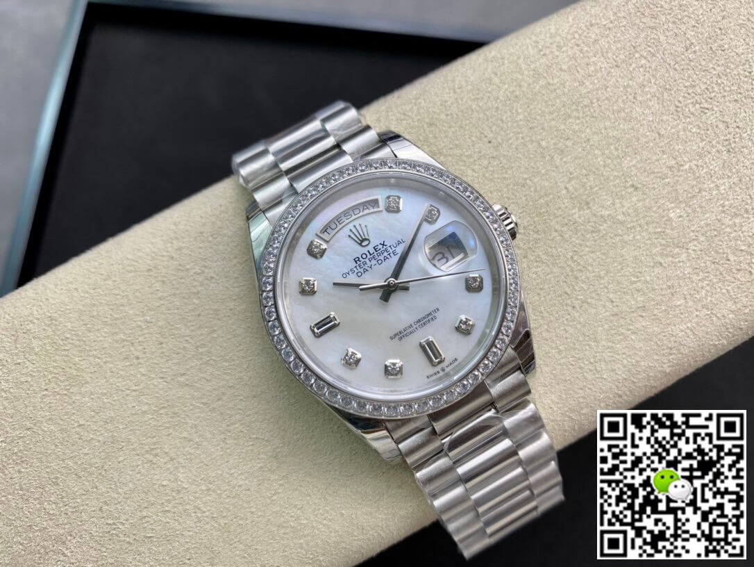 Replica R01ex Day Date 128396TBR-0005 1:1 Best Edition EW Factory Fritillary Dial