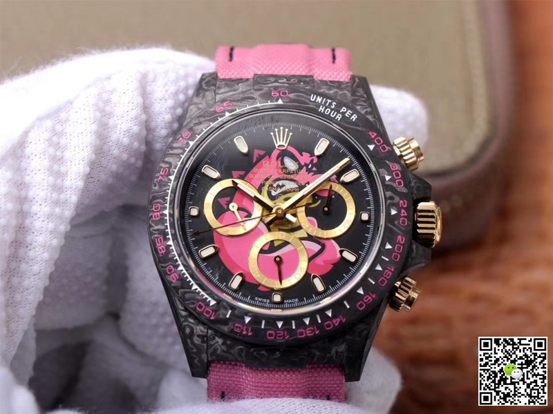 R01ex Daytona Replica Cosmos Pink Exploded Dragon 1:1 Best Edition WWF Factory Swiss ETA7750