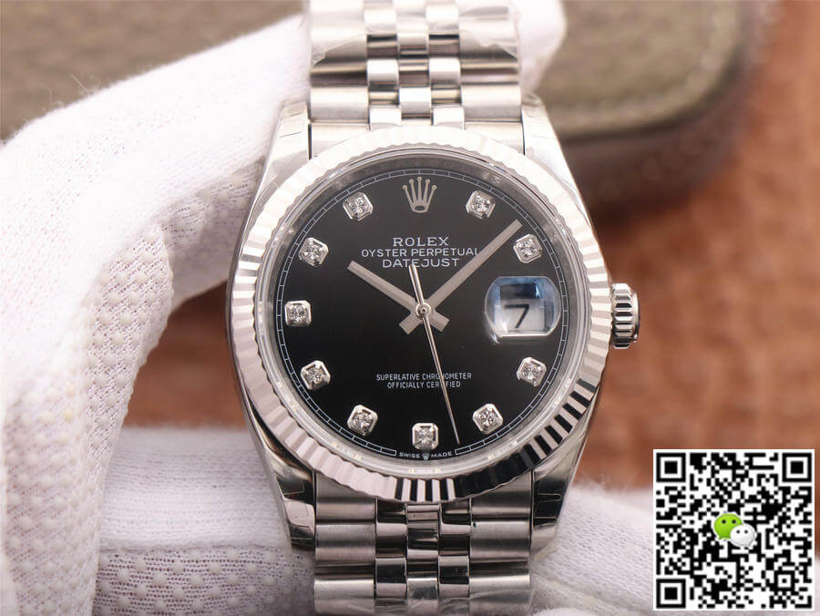 Replica R01ex Datejust M126234-0027 1:1 Best Edition EW Factory Black Dial