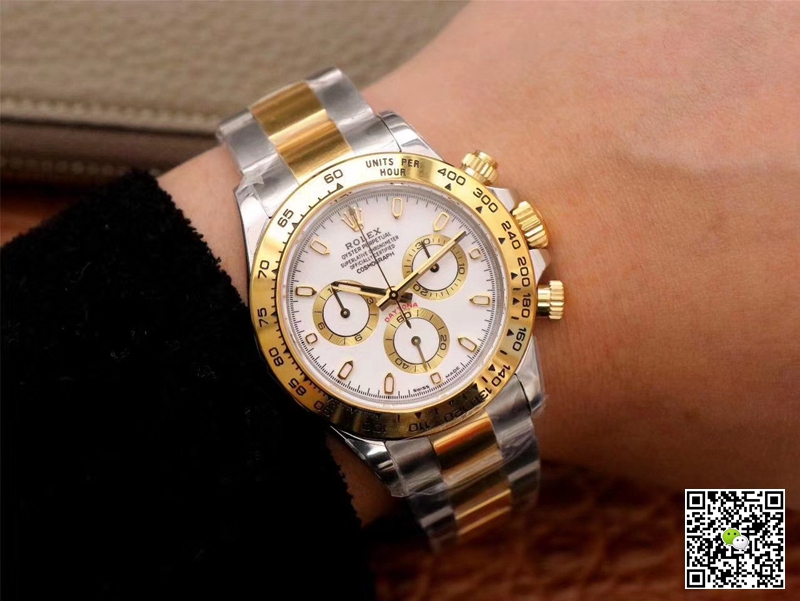 R01ex Daytona Replica Cosmograph M116503-0001 1:1 Best Edition Noob Factory White Dial Swiss ETA4130