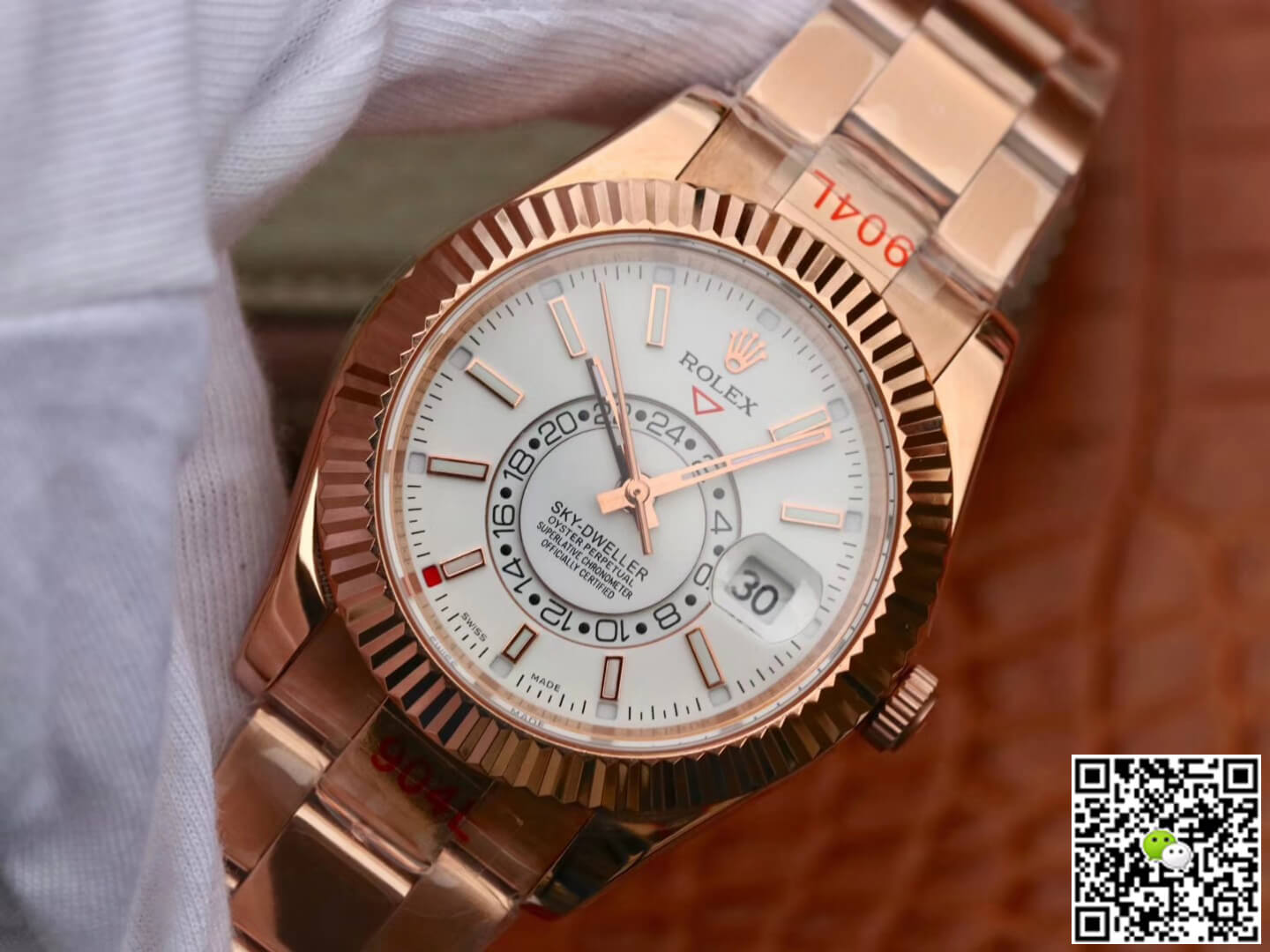 Replica R01ex Sky Dweller M326935-0005 1:1 Best Edition Noob Factory White Dial