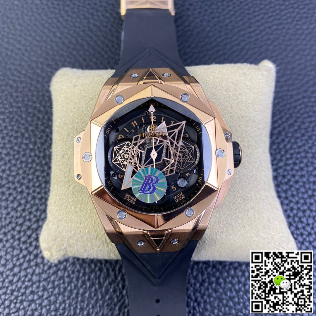 Replica Hublot Big Bang Sang Bleu II 418.OX.1108.RX.MXM19 1:1 Best Edition BB Factory Black Dial