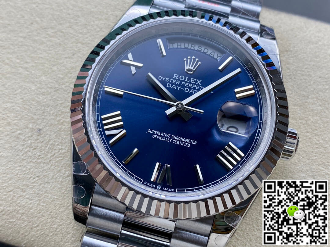 Replica R01ex Day Date M228236-0007 1:1 Best Edition GM Factory V2 Blue Dial