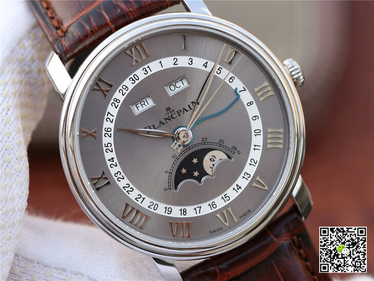 Replica Blancpain Villeret 6654-1113-55B 1:1 Best Edition OM Factory V2 Grey Dial