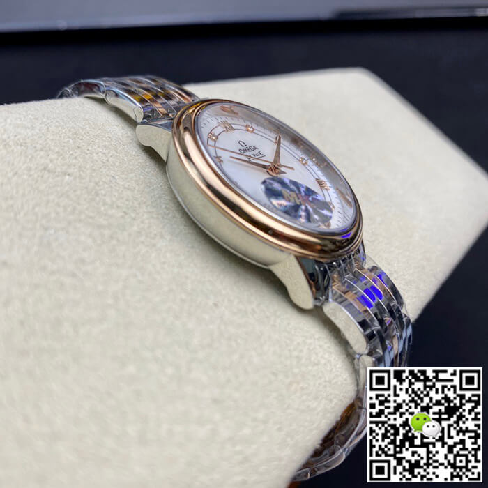 Replica 0me*ga De Ville 1:1 Best Edition MKS Factory Rose Gold D1am0nd Dial