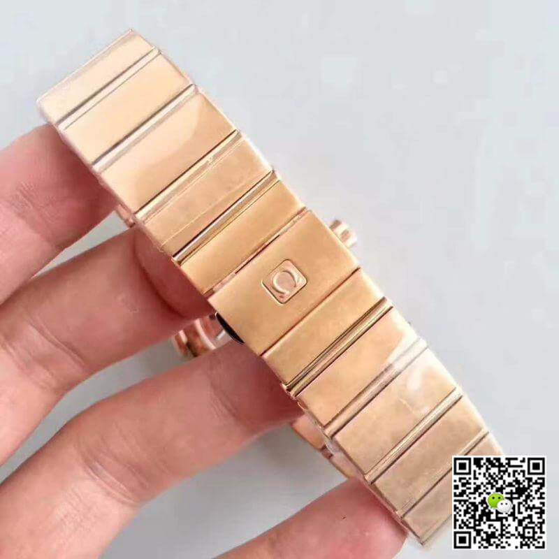 Replica 0me*ga Constellation 123.25.38.21.52.001 3S Factory 1:1 Best Edition Swiss ETA8500 18K Rose Gold Bracelet