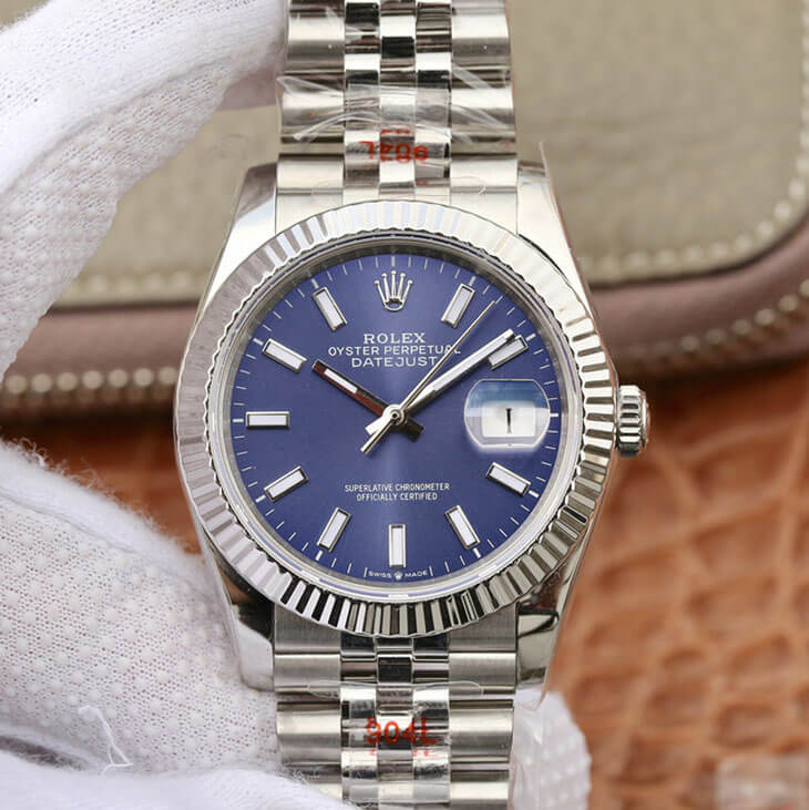Replica R01ex Datejust M126234-0017 1:1 Best Edition GM Factory Blue Dial