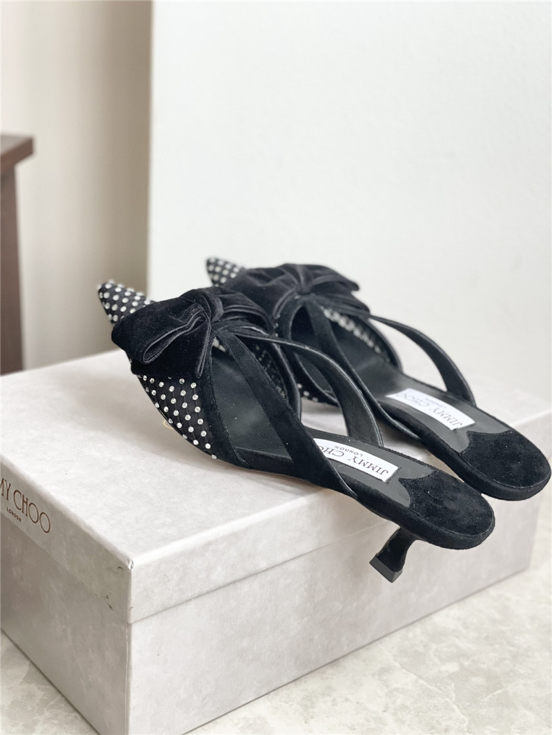 J1m*y Ch00 bow heels dupe bow-embellished sandals
