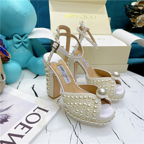 J1m*y Ch00 pearl  block heels