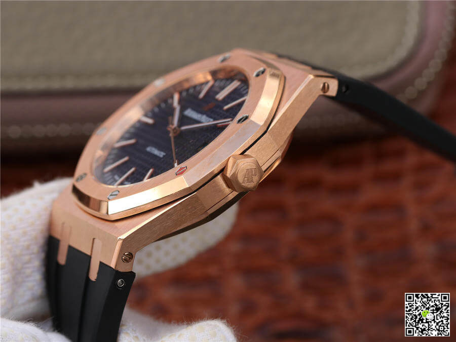 Replica Audemars P1g*et Royal Oak 15400 1:1 Best Edition Rose Gold Blue Dial