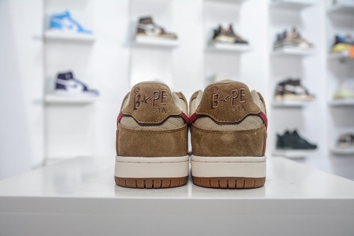 A Bathing Ape Bape SK8 Sta Wheat Red