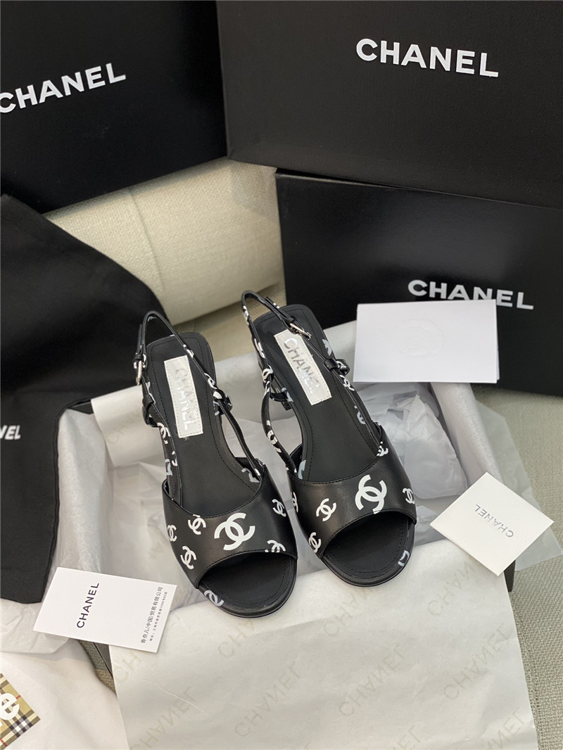 Ch**el flat cutout sandals