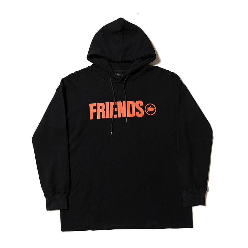 Vlone x Fragment Friends Hoodie Orange V Sweatshirt 6019
