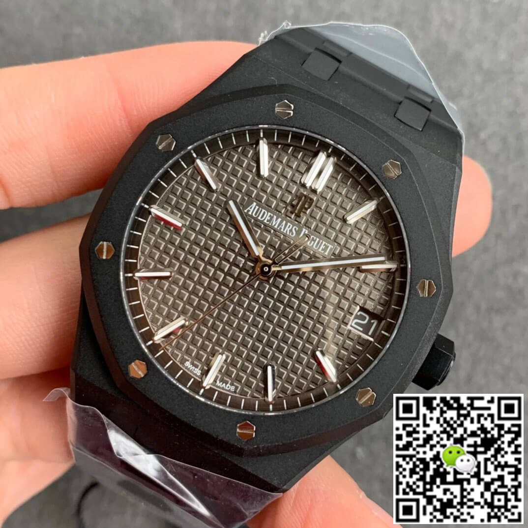 Replica Audemars P1g*et Royal Oak 15500 DLC Version 1:1 Best Edition ZF Factory Grey Dial