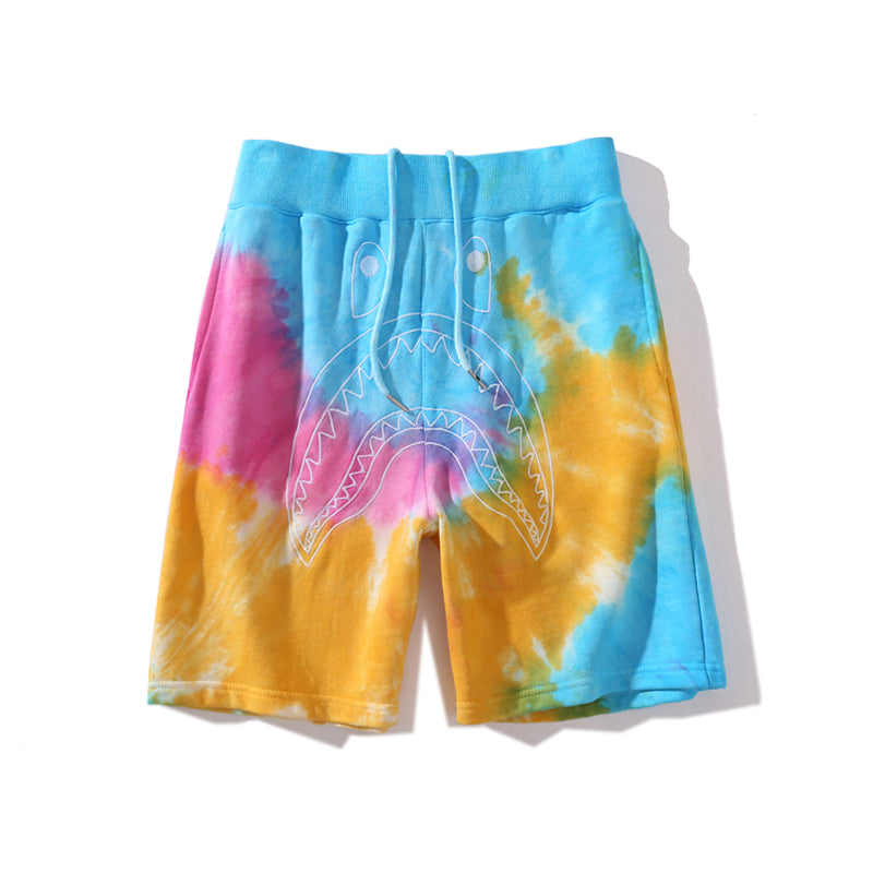 BAPE APE Shorts Shark Tie Dye Pants HDCP8715