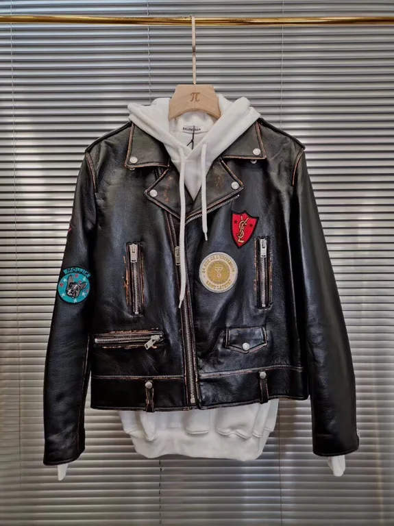 Sa1nt Lau*nt Replica Real Leather Jacket