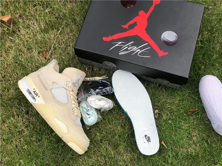 Jordan 4 Retro Off-White Sail Extended Size