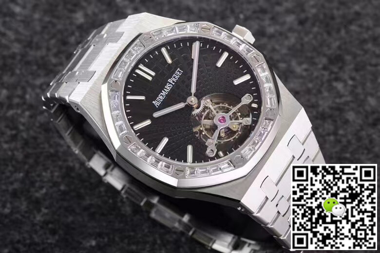 Replica Audemars P1g*et Royal Oak Tourbillon 26521BC.ZZ.1220BC.01 1:1 Best Edition R8 Factory Black Dial