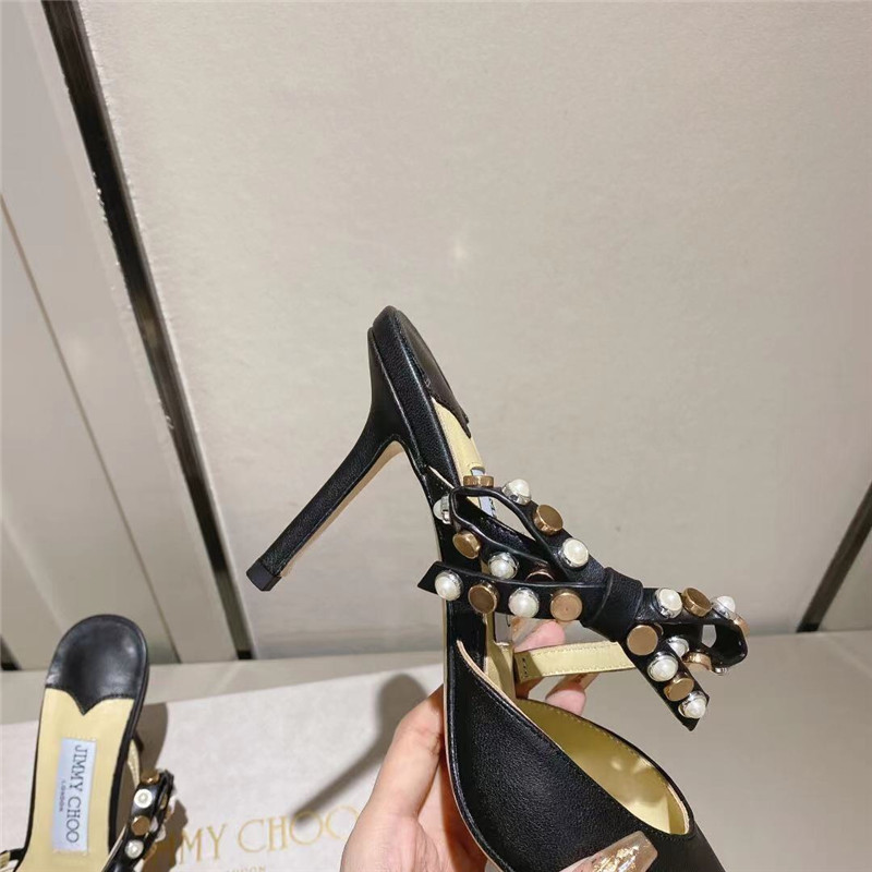J1m*y Ch00 bow heels dupe Bow High Heel Sandals Slippers
