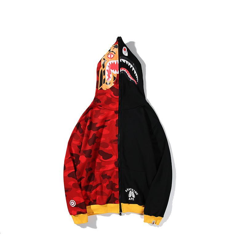 BAPE Color Camo Tiger Shark Full Zip Hoodie