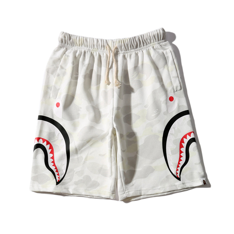 BAPE APE Shorts Shark Camo Black White Pants HDCP8610