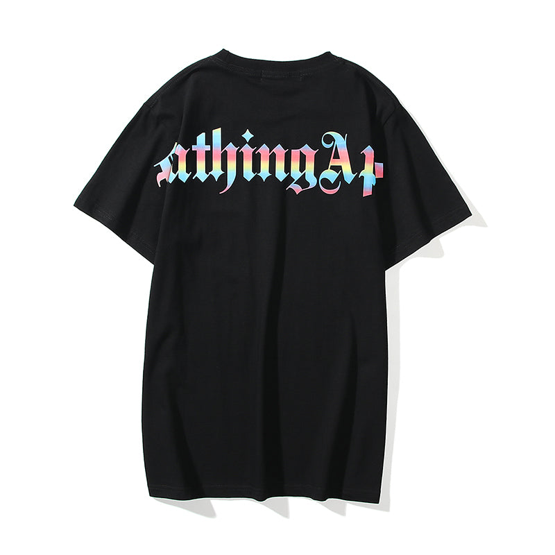 Bape Shark Colorful Reflective College Cotton T Shirt 9038