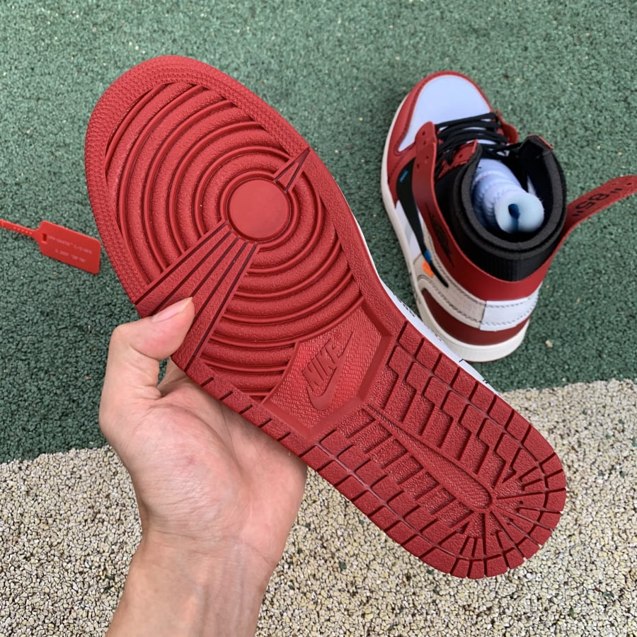 OFF WHITE Air Jordan 1 Chicago Red Extended Size