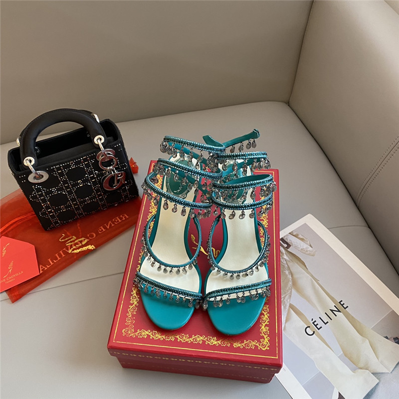 Rene Caovilla Classic Snake Wrap Sandals