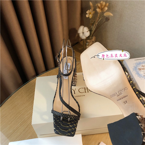 J1m*y Ch00 block heels sandals