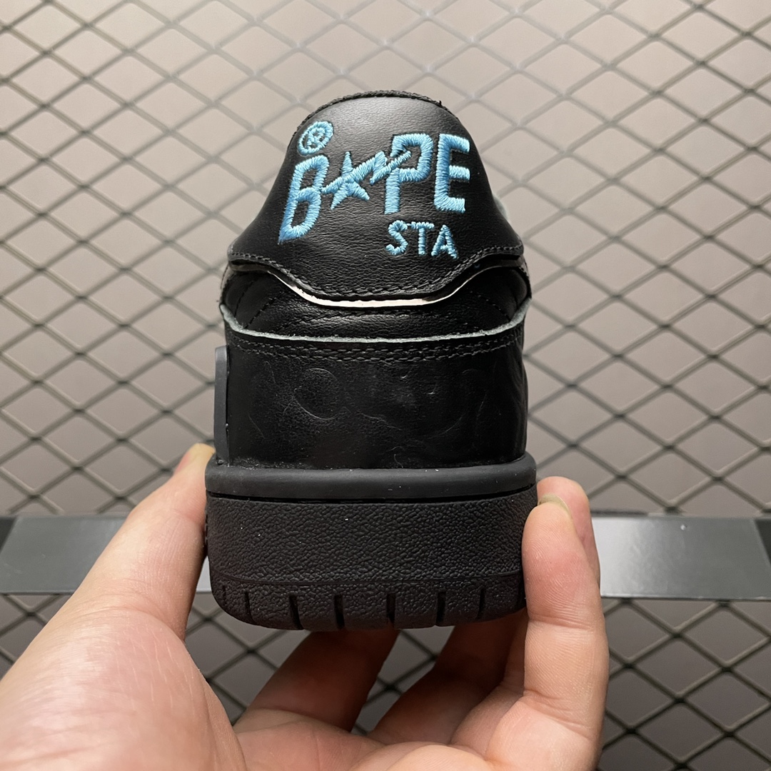 A Bathing Ape Bape SK8 Sta Black Silver