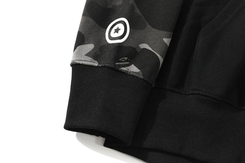 BAPE Color Camo Tiger Shark Full Zip Double Hoodie