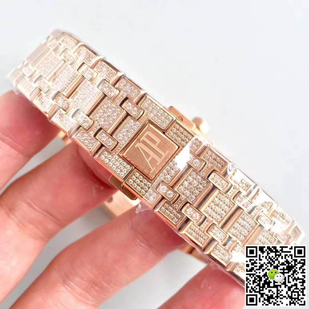 Audemars P1g*et Replica 1:1 Best Edition Swiss ETA3120 Rose Gold D1am0nd Dial