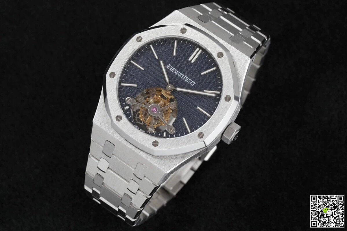 Replica Audemars P1g*et Royal Oak Tourbillon 26510ST.OO.1220ST.01 1:1 Best Edition R8 Factory Blue Dial