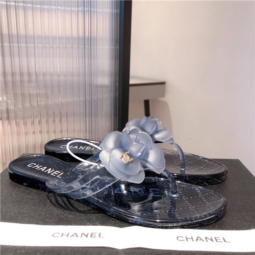 Ch**el Flat Dupes transparent sandals