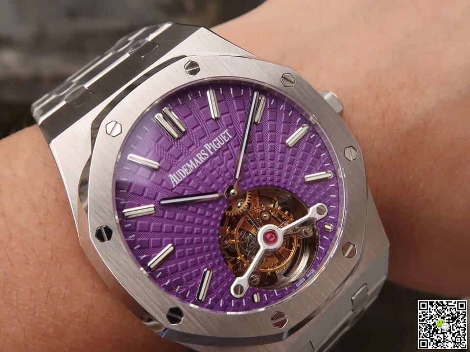 Replica Audemars P1g*et Royal Oak Tourbillon 26522ST.OO.1220ST.01 1:1 Best Edition JF Factory Stainless Steel