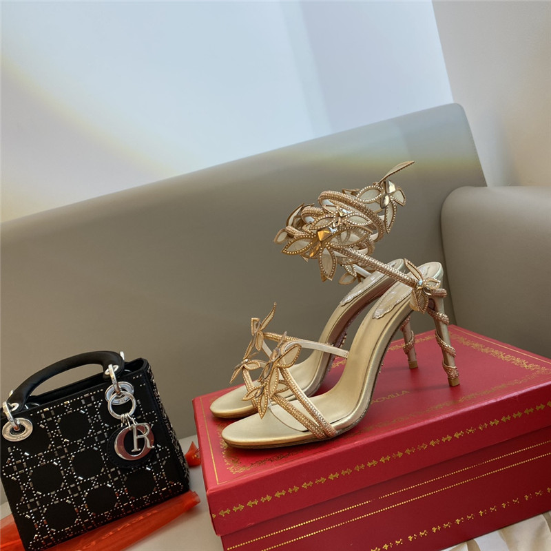 Rene Caovilla Heels Dupe latest butterfly strap high-heeled sandals