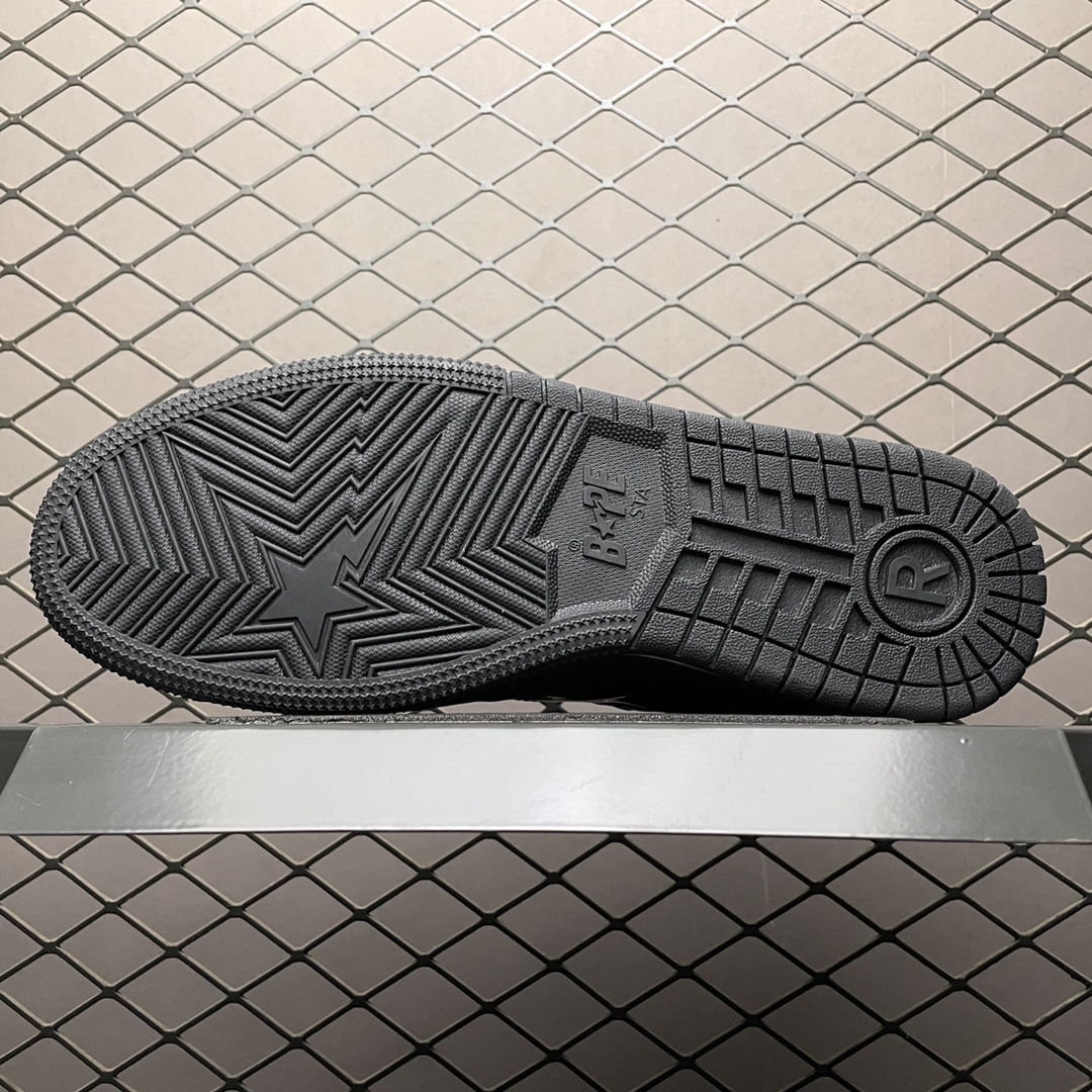 A Bathing Ape Bape SK8 Sta Black Silver